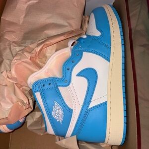 Blue Air Jordan 1 Mid “University Blue  6.5